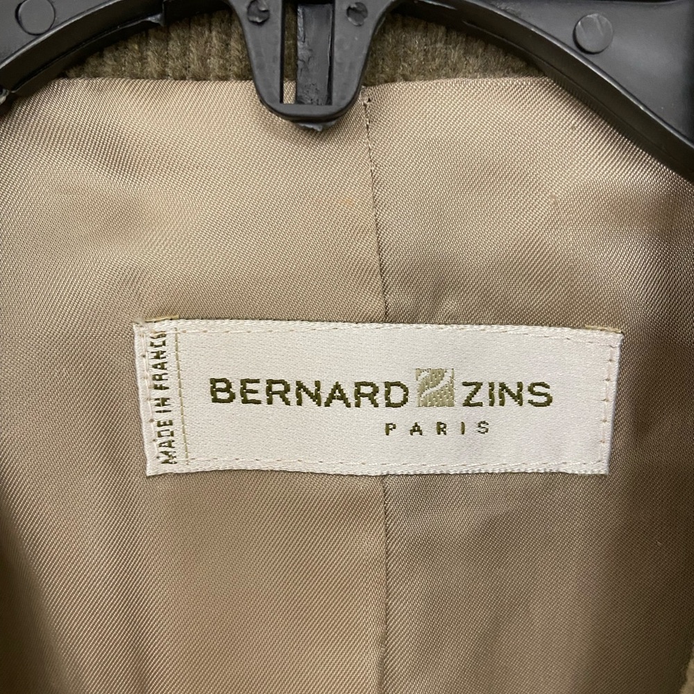 Bernard Zins Made in France Olive Green Women's Blazer Cashmere and Silk - Picture 3 of 10